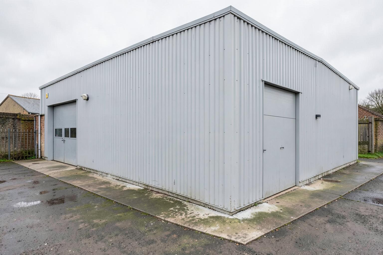 Commercial metal cladding being professionally cleaned